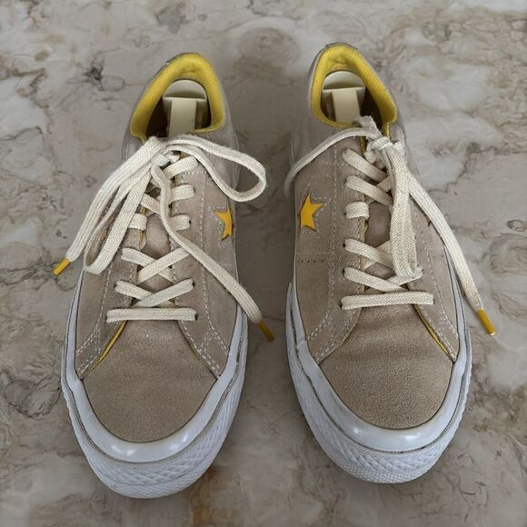 Converse One Star Low 'Beige Yellow' Suede Leather - Picture 4 of 13
